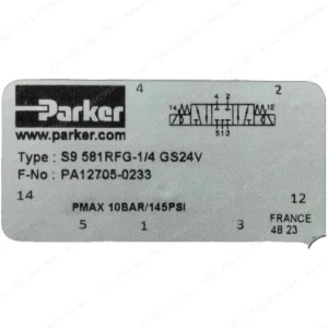 PARKER S9 581RFG-1/4 GS24V